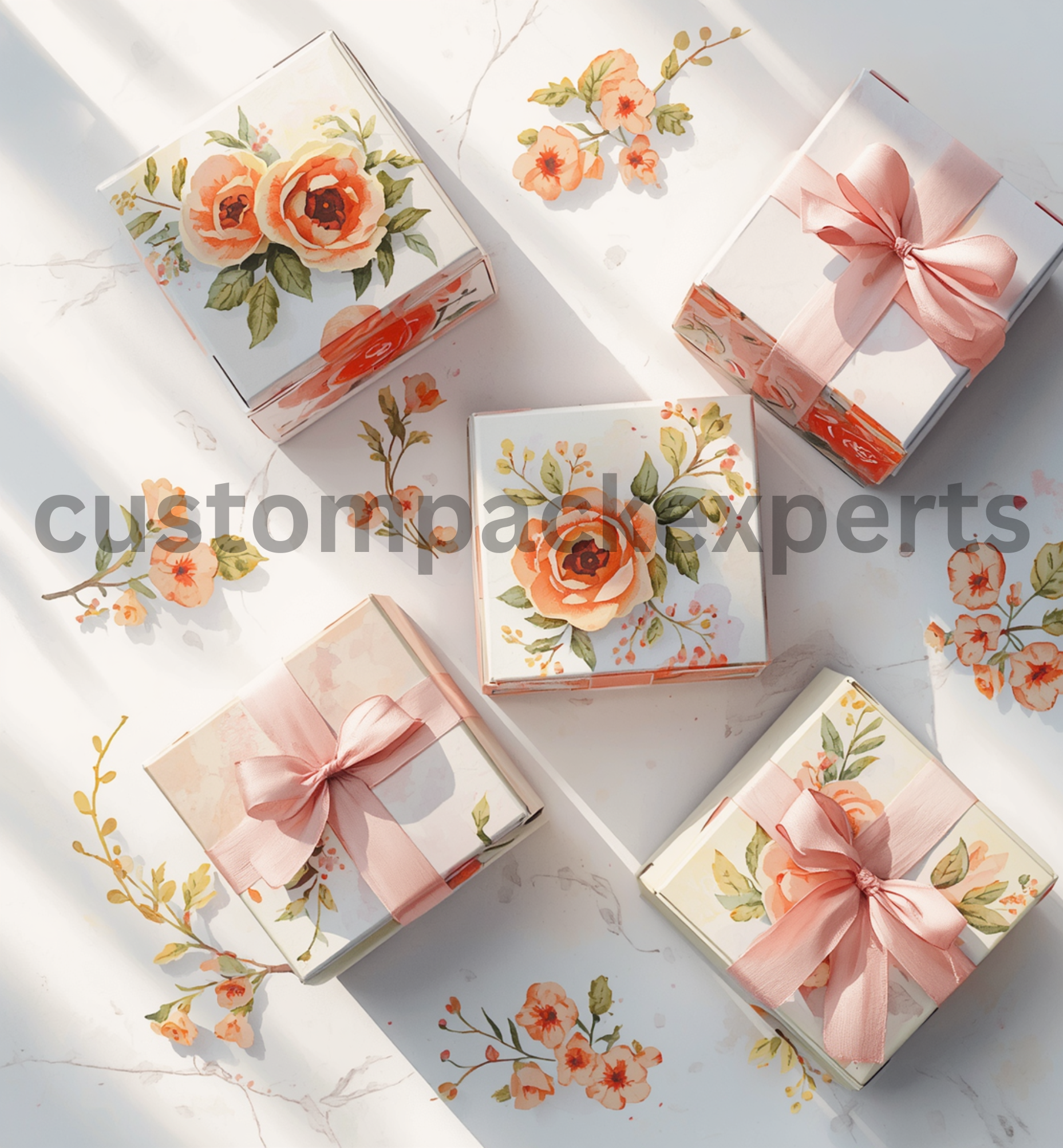 Custom printed cosmetic packaging box for skincare makeup and beauty brand product