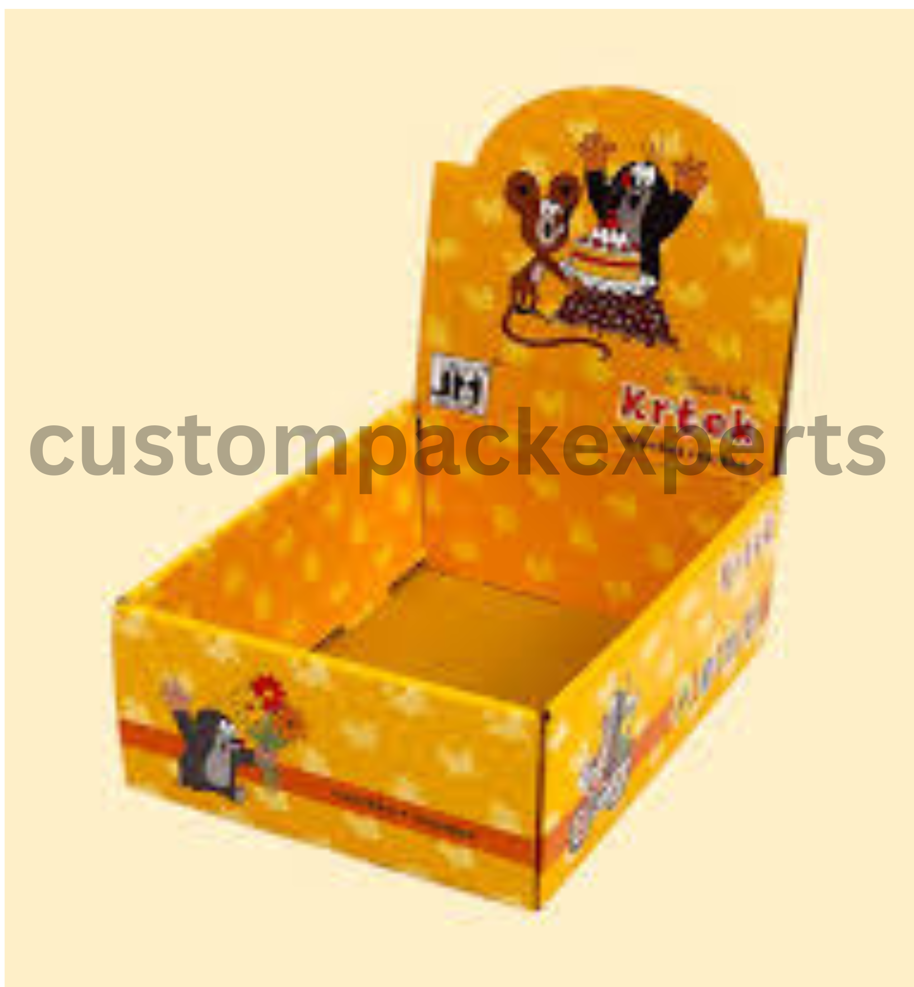 Custom POP point of sale display box for retail impulse purchase product showcase
